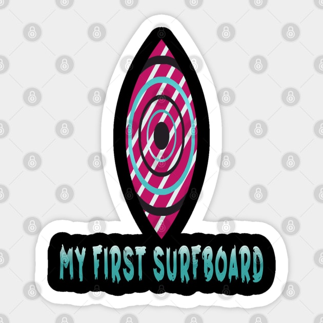 My First Surfboard Sticker by MoMido